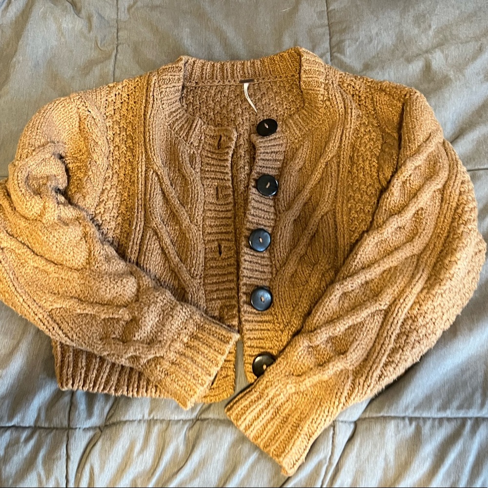 Free People - Bonfire Cardi in Spice Cake